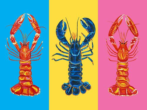 Lobster Langoustines Pop Art by Alice Straker