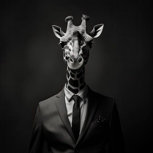 Girafe avec des rêves de ville