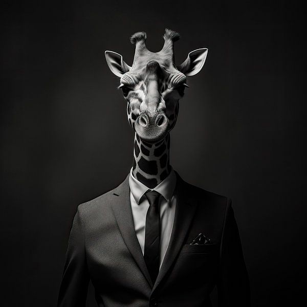 Girafe avec des rêves de ville par Ingeborg Lukkien