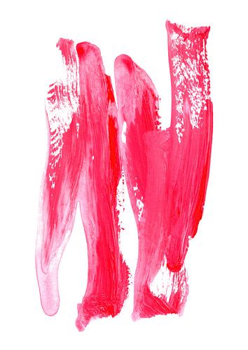 Roze 2 | acryl penseelstreek abstract