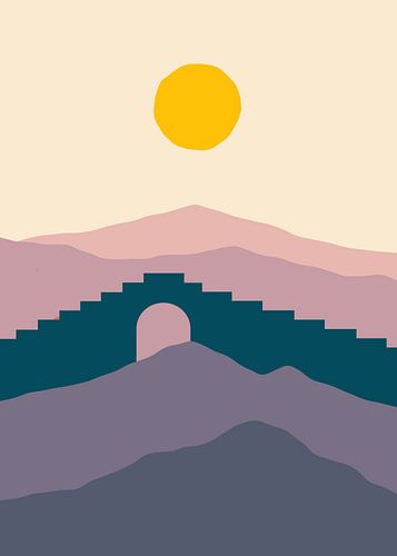 Escaliers sur la montagne