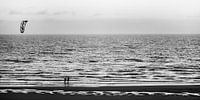 Kitesurfers on the beach