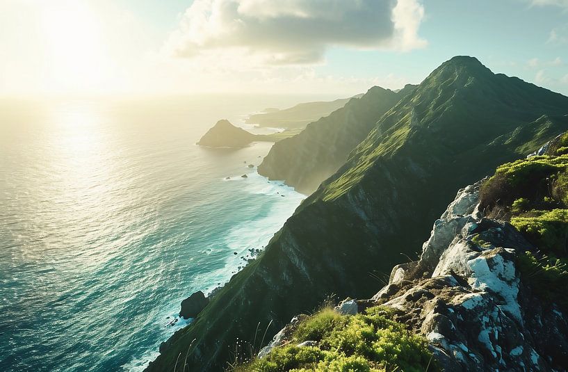 Wandern an Neuseelands Küste von fernlichtsicht