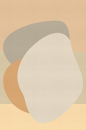 Formes organiques dans des couleurs pastel. Sable, jaune, ocre