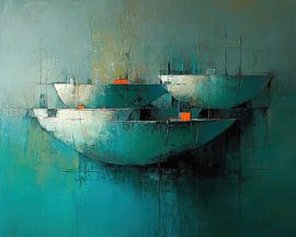 Blaue Boote | Ruhe auf dem Wasser von Zen und Mehr