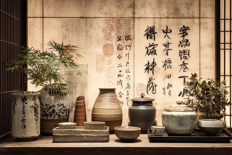 Traditional oriental arts: Traditional kitchen scene by Ariadna de Raadt-Goldberg