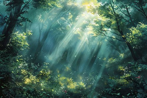 ochtendlicht in het bos