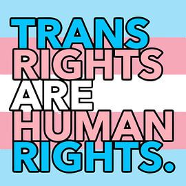 Trans Rechten Zijn Mensenrechten Tekst Kunst Transgender