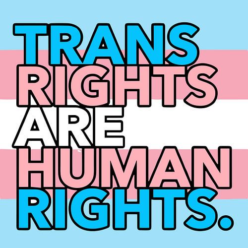 Les droits des trans sont des droits de l'homme Texte Art Transgenre
