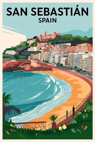 San Sebastián, Spain by Poster Art Shop
