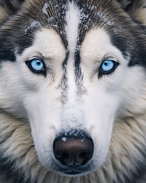 Portrait d'un chien husky par Thilo Wagner
