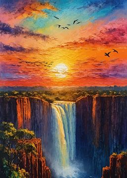 Victoria Watervallen Zonsondergang van MIROKKU