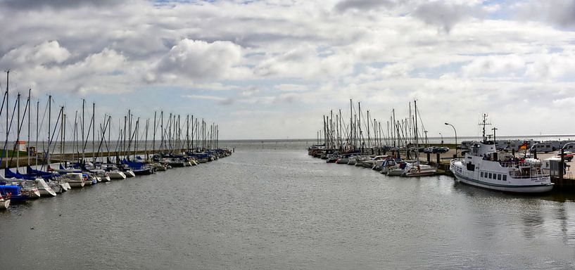 Hafenpanorama Horumersiel van Edgar Schermaul