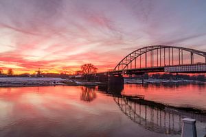 Deventer ijssel zonsondergang Bolwerksmolen sur Han Kedde