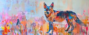 Malerei Fuchs Bunt