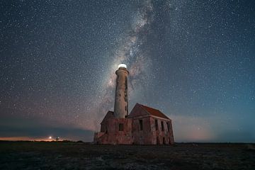 Vuurtoren melkweg Klein Curacao. van Bfec.nl