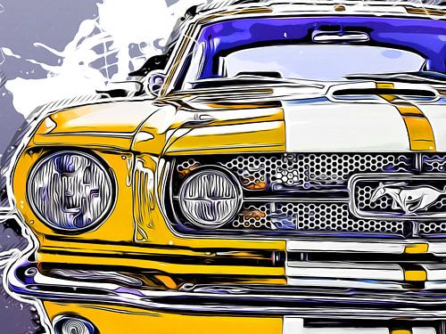 Ford Mustang Cartoon