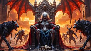 Dark Fantasy Edition: NOCTHARYX - Der Höllenwächter auf dem Thron der Verdammnis | Kunst & Fine Art Prints