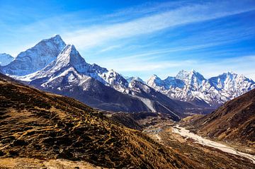 Prachtig uitzicht over Himalaya van Joris de Bont