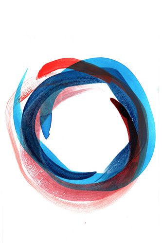 Enso circles with turquoise