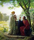 Carl Bloch,Christ and the Samaritan woman, 1872 by finemasterpiece thumbnail