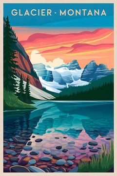 Glacier, Montana van Poster Art Shop