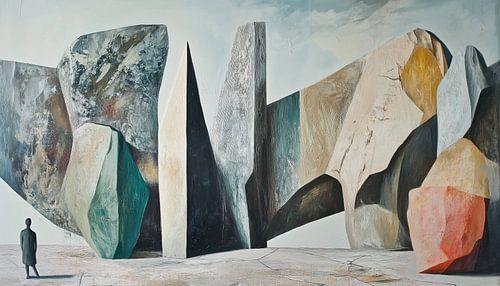Panorama de pierres étranges et de figures