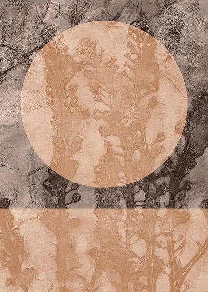 Zen wabi-sabi abstract botanical art in Japandi style no. 9 by Dina Dankers