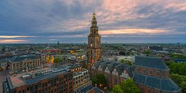 Die Dämmerung bricht über Groningen herein von Henk Meijer Photography