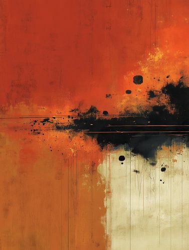 Décoration murale moderne | Taches d'horizon lumineuses