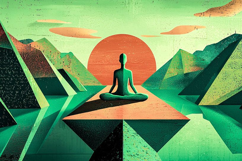 Meditation in surreal landscape by Imperial Art House