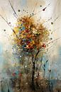 Tree With Circles Fantasy Painting by Preet Lambon thumbnail