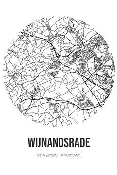 Wijnandsrade (Limburg) | Landkaart | Zwart-wit van Rezona