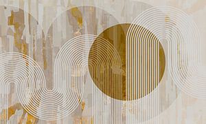 Skandinavien Abstraction Gold Creme