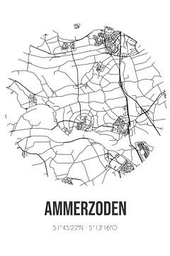 Ammerzoden (Gelderland) | Landkaart | Zwart-wit van Rezona