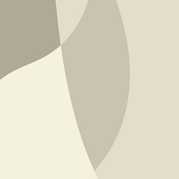 Abstracte organische vormen in neutrale kleuren nr. 4 van Dina Dankers