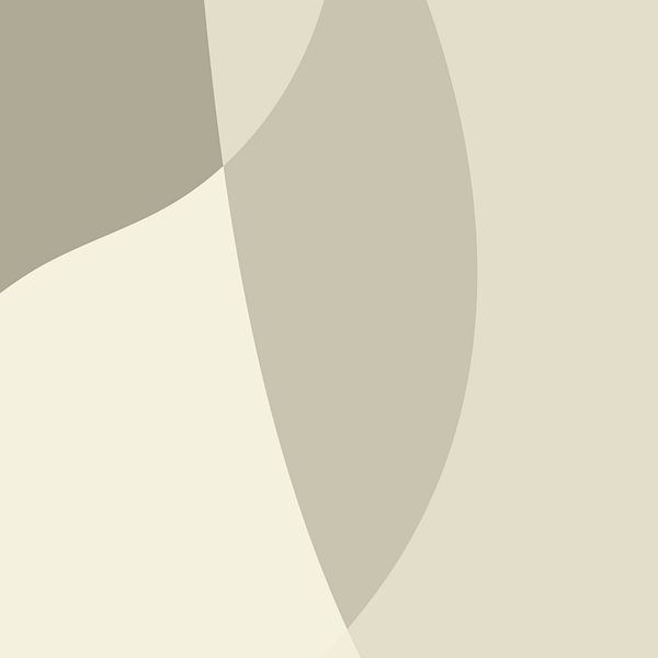 Abstract organic shapes in neutral colors no. 4 by Dina Dankers