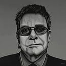 Elton John Malerei von Paul Meijering Miniaturansicht