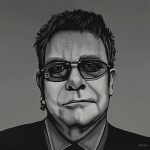 Elton John Peinture sur Paul Meijering