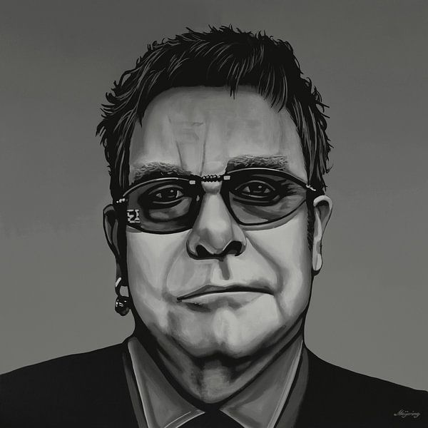 Elton John Malerei von Paul Meijering