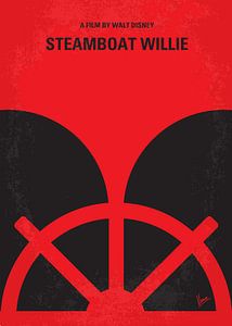 No085 My Steamboat Willie : affiche de film minimal sur Chungkong Art