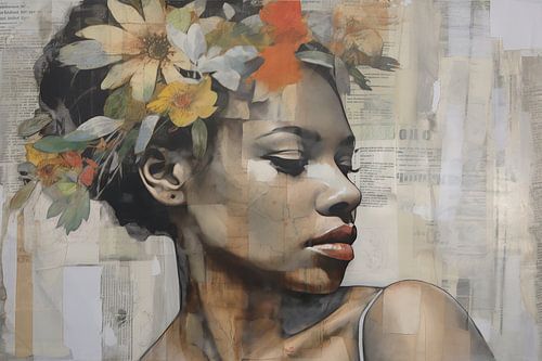 Harper | Modernes Porträt Mixed Media