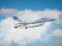 F16 sketched and painted