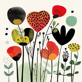 Fröhliche Blumenmotive von Poster Art Shop