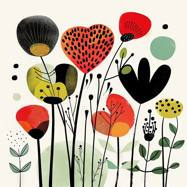 Cheerful floral motifs by Poster Art Shop