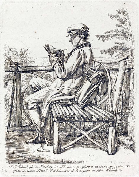 Johann Adam Klein, J.C. Erhard, 1822 von Atelier Liesjes