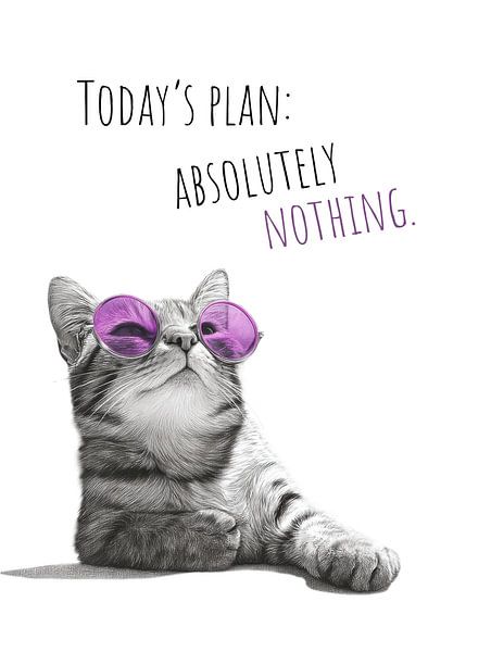 Chat cool - Ne rien faire par Melanie Viola