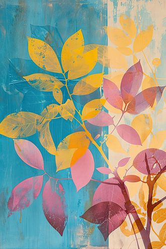 Boho-Malerei | Pflanzen und Blätter von Wunderbare Kunst