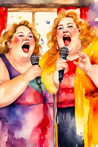 2 gesellige Damen singen Karaoke von De gezellige Dames