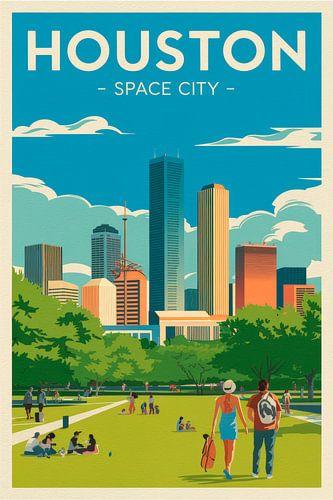 Houston, Texas Vintage Reisposter
